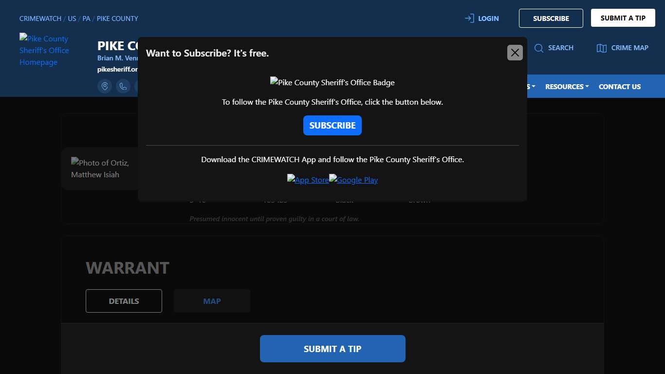 Ortiz, Matthew Isiah - (1 Count) Manufacture Deliver or Possess With Intent to Deliver a Controlled Substance Pike County Sheriff's Office